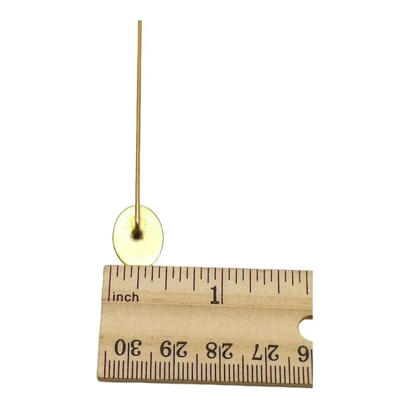 Art Nouveau Engraveable Engraved Metal Gold Tone Vintage Stick Pin - Picture 5 of 5